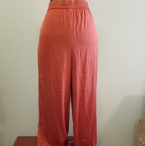 LOFT REDISH/ORANGE flowy Pants - Picture 5 of 6